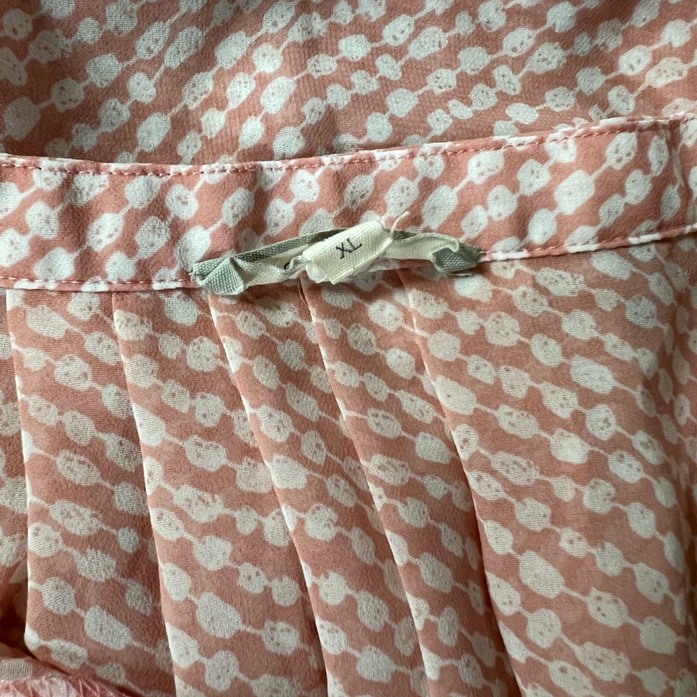 Pleione 3/4 Balloon Sleeve Keyhole Sheer Blouse Size X-large - Picture 4 of 4
